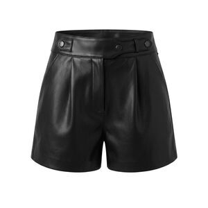 PAIGE COLIMA 100% LINED LEATHER HIGH RISE PLEATED FESTIVAL SHORTS SIZE 4 NWOT
